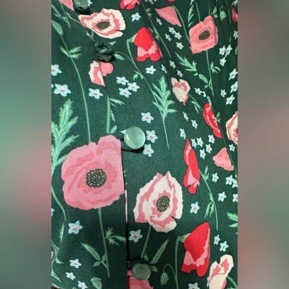 Matilda‎ Jane Women's Yesteryear Tunic Green Multi Color Floral Top Size Medium - Picture 14 of 16
